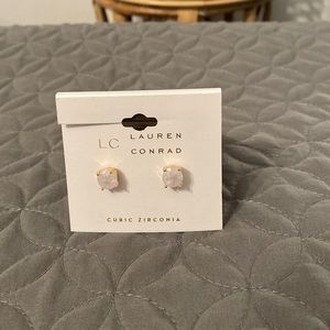 Lauren Conrad CZ Gold Studs NWT